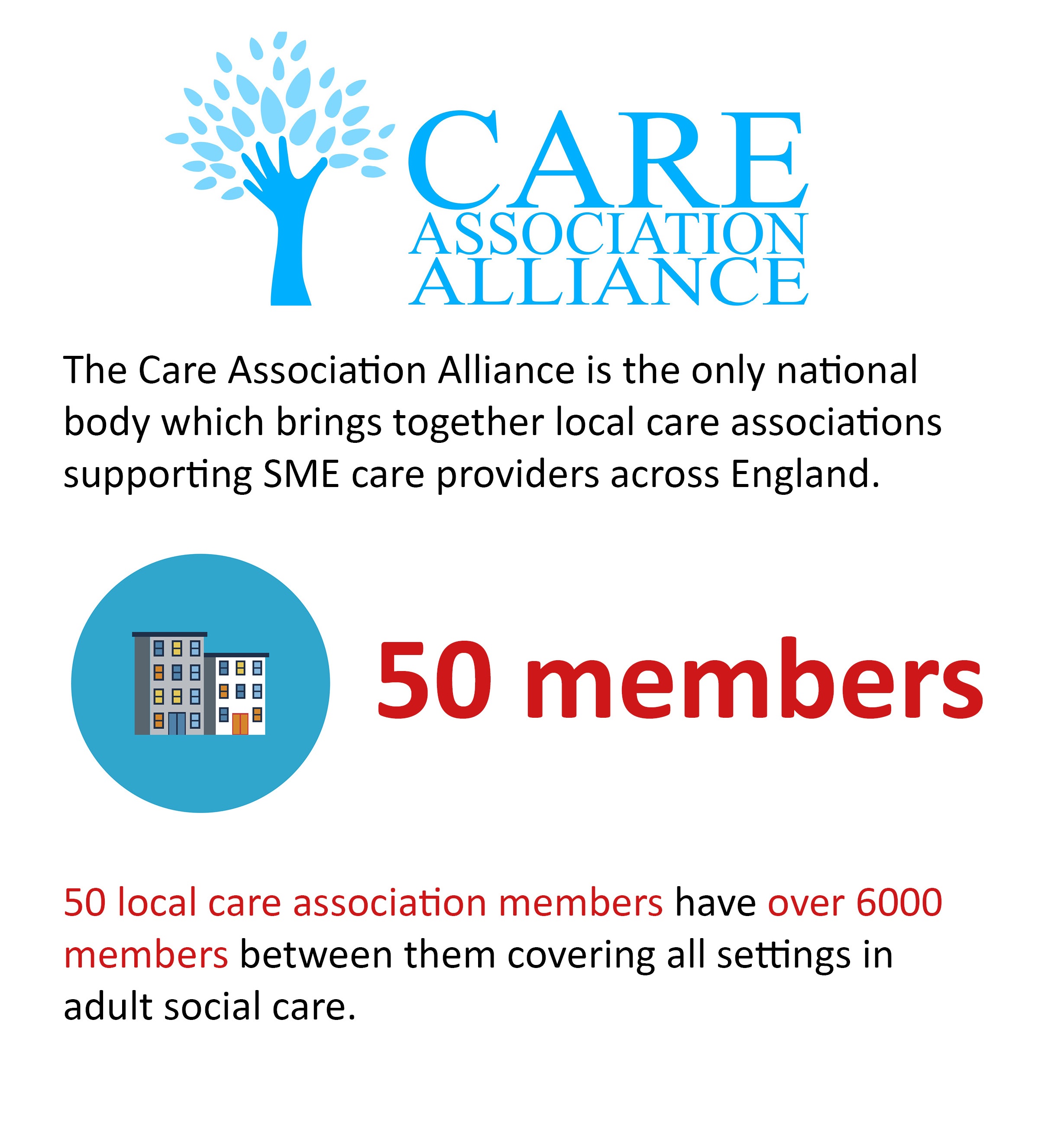 infographic of the key stats on the CPA member page for Care Association Alliance 